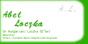 abel loczka business card